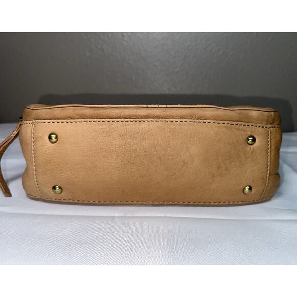 American Leather Co Marino Crossbody Bag With Two Straps In Vachetta Camel EUC - Picture 11 of 14